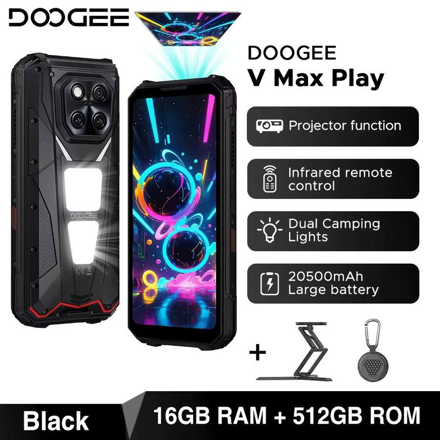 DOOGEE V Max Play 5G Robustes Smartphone mit 6,78-Zoll-Display, 7300 mAh Akku und NFC in Schwarz - Bild 5