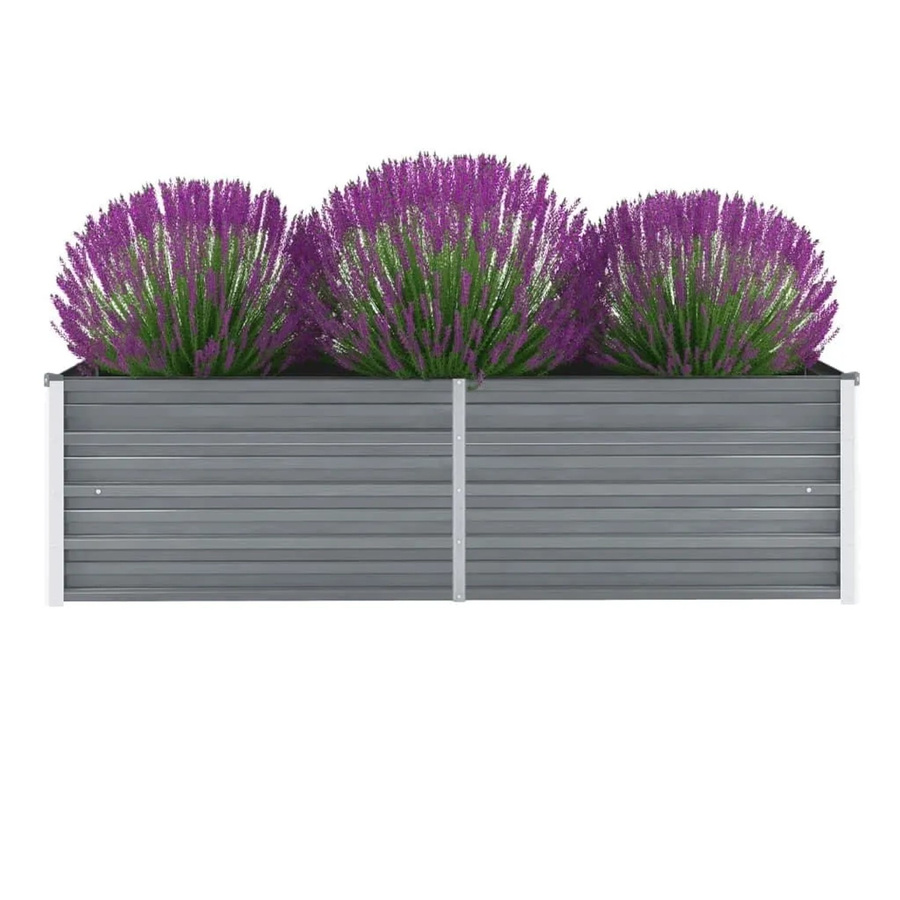 DELUKE Hochbeet OSKAR aus verzinktem Stahl in Grau, B/T/H: 160 x 40 x 45 cm - Bild 2