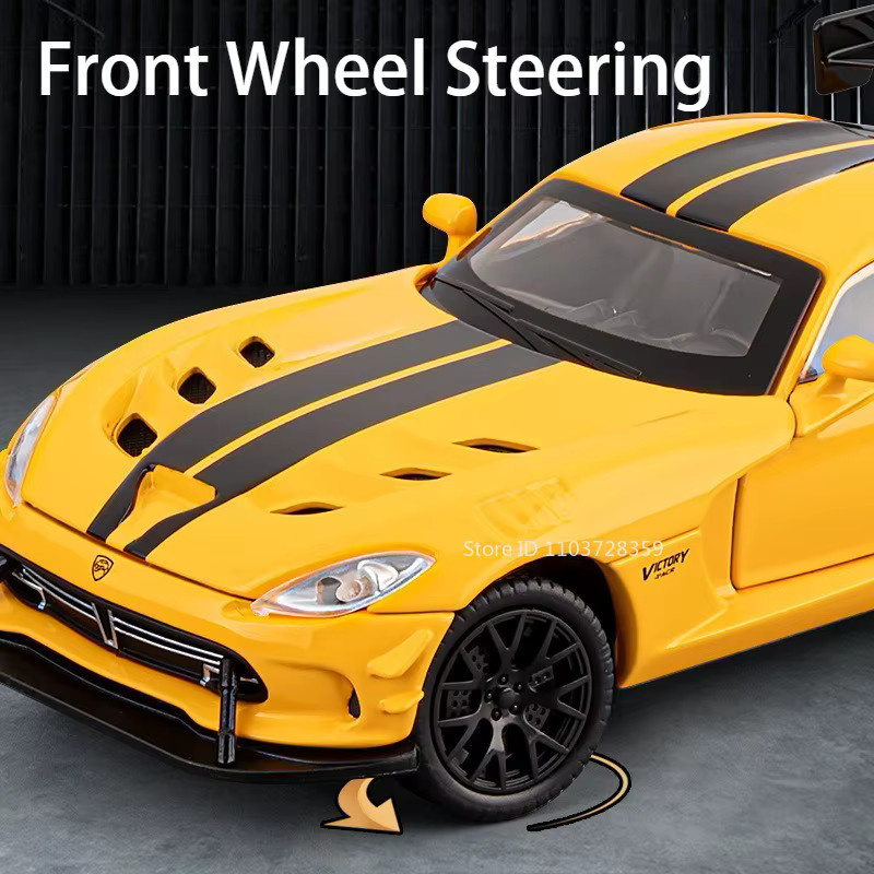 MAKEDA Viper Tomahawk Spielzeug-Supercar-Modell, 1:32, Metalldruckguss, mit Licht und Sound - Bild 3