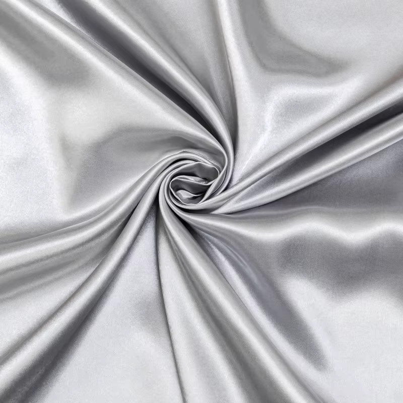 Graues Mako-Satin Spannbettlaken aus Seide für den Sommer, kühlendes Bettlaken, B/T/H: 99 x 190 x 30 cm - Bild 4
