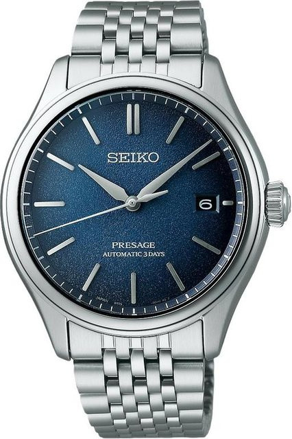 SEIKO Armbanduhr, Automatik, Edelstahl, Blau, 40,2 mm, Herren - Bild 1