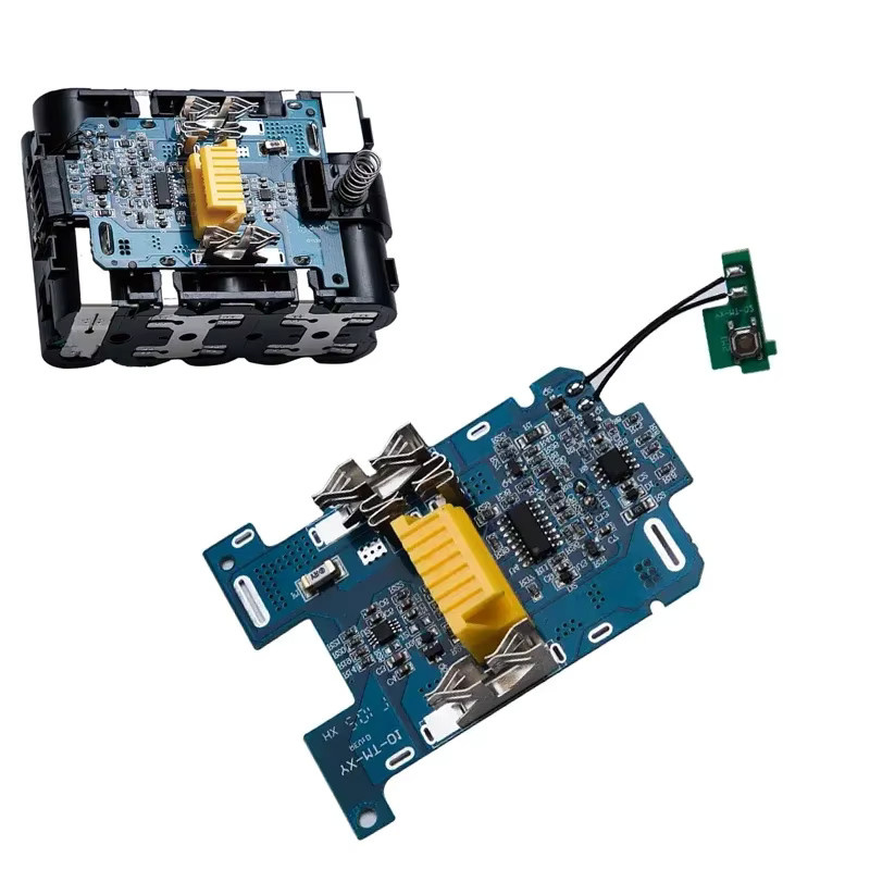 Ersatz-Ladeschutzschaltung mit Batterieanzeige für Makita 18V Li-Ionen-Akku BMS Schutzplatine in Blau - Bild 2