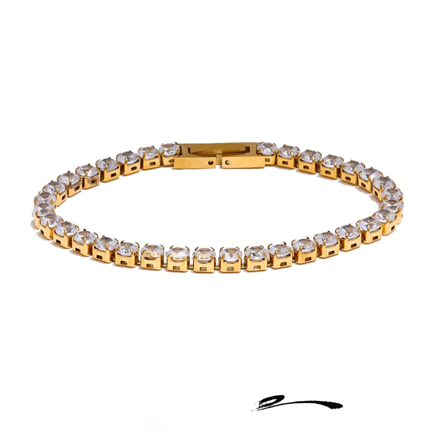 Yhpup Armband, Edelstahl, Zirkonia, Damen - Bild 2