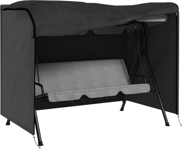 Outsunny Hollywoodschaukel Abdeckung für 3 Sitzer aus Polyester in Dunkelgrau, B: 205 cm, T: 124 cm, H: 164 cm - Bild 1