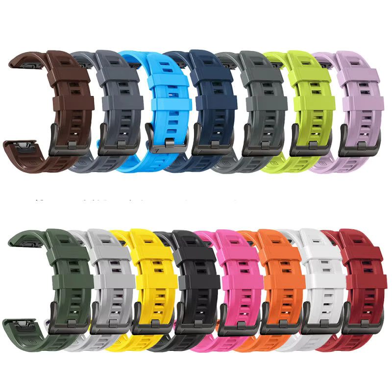 QuickFit Uhrenarmband Silikon, Schwarz, Unisex - Bild 3