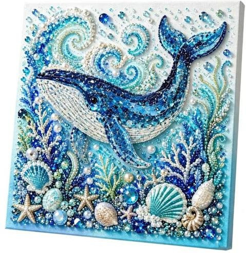 changbaixin Meeresmalerei-Set, DIY-Set für Anfänger, Schildkröte und Fisch-Bild, Bastelset für Erwachsene - Bild 1