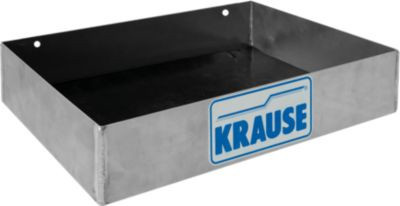 Krause Werkzeugablage für Handlauf Ø 40 mm, klemmbar mit Flügelmuttern und rutschfester Gummieinlage, Farbe: Silber, B/T: 50 x 30 cm, Belastbarkeit bis 10 kg - Bild 1