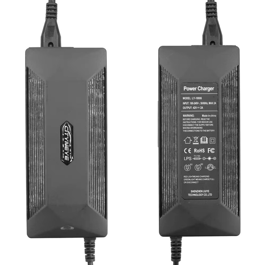 Universelles 42V 2A Ladegerät mit 4 Steckern für Xiaomi M365 1S Pro Pro2 Elektroroller in Schwarz - Bild 2