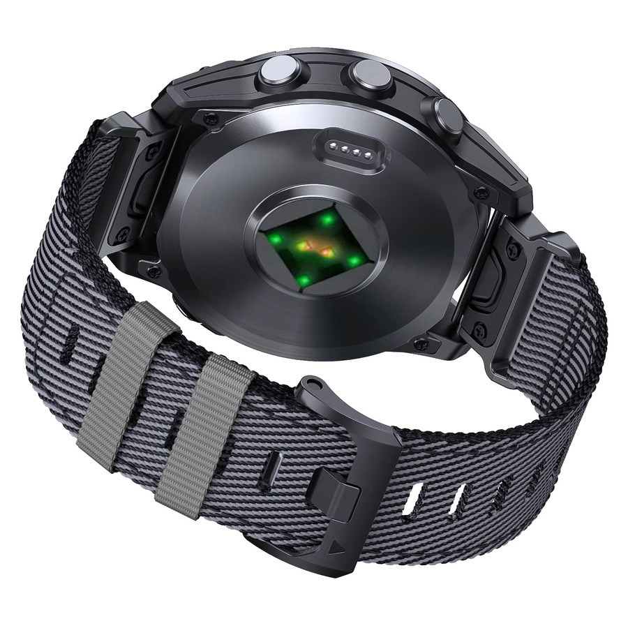 QuickFit Uhrenarmband Nylon, 22 mm, 26 mm, Schwarz, Unisex - Bild 3