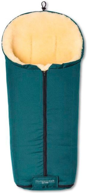 Hofbrucker Kinderwagen Lammfell-Fußsack Iglu in Türkis mit Wolle und OEKO-TEX Standard 100 - Bild 1