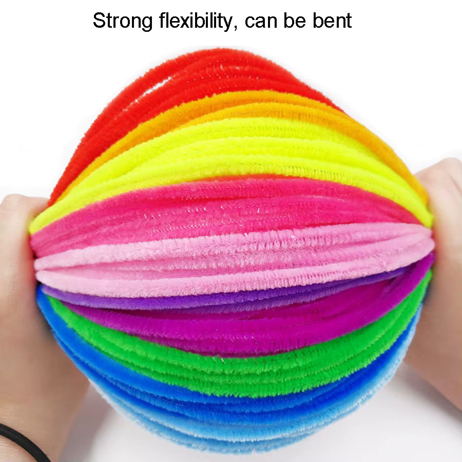 Bunte Chenille Stiele Pfeifenreiniger, Plüsch Lametta, 100-teiliges Set - Bild 2