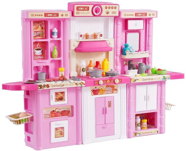 Küchen-Spielset für Kinder, Rollenspiel-Kochspielzeug, Rosa, ab 3 Jahre - Bild 1