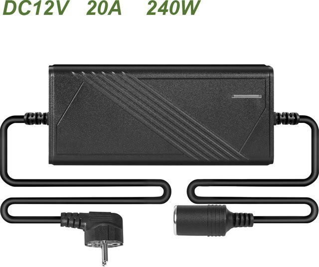 YASOKRO AC zu DC Konverter 110 V/220 V zu 12 V 20 A 240 W mit Zigarettenanzünder Stecker in Schwarz für Auto Kühlschrank und Inflator - Bild 1