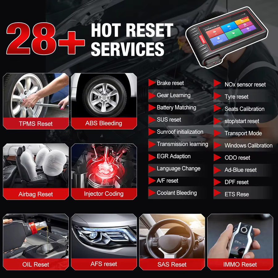 KINGBOLEN S6 CAN FD Diagnosegerät in Schwarz mit Vollsystem-Unterstützung und 28+ Resets als Auto-OBD-Scanner und OBD2-Scanner - Bild 2