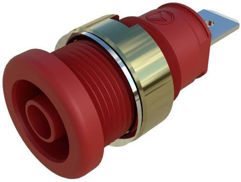 Hirschmann Test & Measurement SEB 2620 F6,3 Ni Sicherheits-Einbaubuchse in Rot - Bild 1
