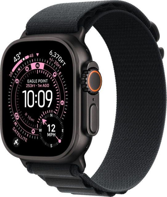 Apple Smartwatch Ultra 3, GPS, Cellular, 49 mm, Titan, Schwarz, Unisex - Bild 1