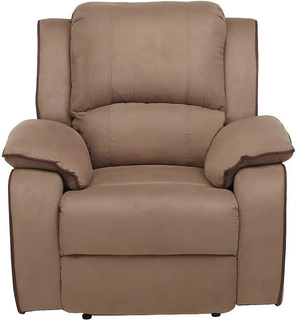 Relaxsessel Hernani von Vente-unique in Taupe mit Microfaser und Armlehnen, Breite: 100 cm - Bild 1