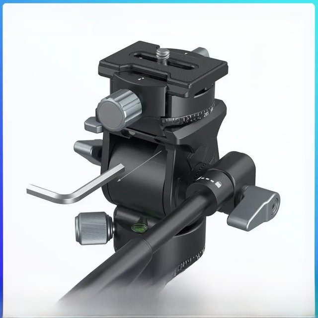 SmallRig Videokopf mit 360 Grad Drehung und abnehmbarem Teleskopgriff, Schwarz - Bild 1