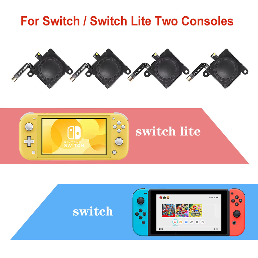 Ersatz 3D Analog Joystick Thumb-Stick Controller für Nintendo Switch, OLED und Lite JoyCon in Schwarz - Bild 2