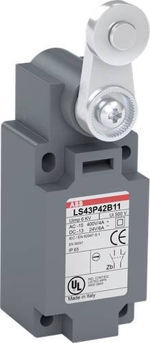 ABB LS43P42B11 Positionsschalter 10A mit Kuppenstößel in Grau IP65 - Bild 1