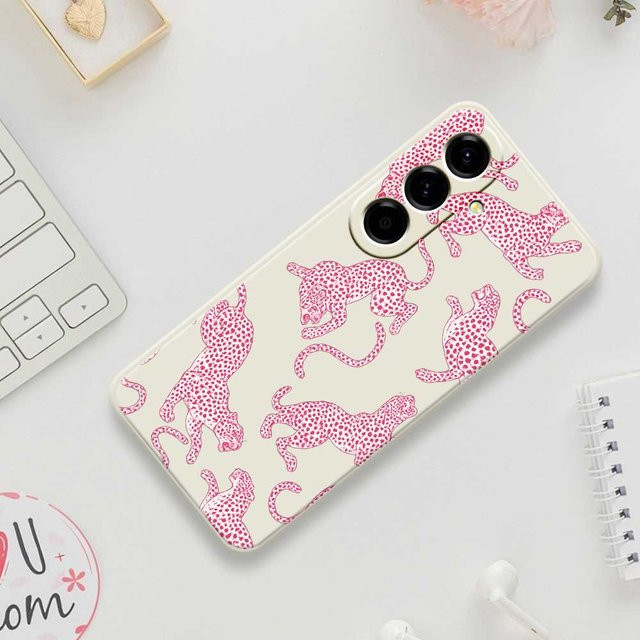 Stoßfeste Handyhülle mit rosa Leopardenmuster für Samsung Galaxy A56 A36 A26 A06 A16 A55 A35 A25 A15 A54 A34 A53 A33 A52 A32 aus TPU - Bild 1