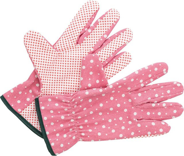 LUX-TOOLS Gartenhandschuh in Pink-Weiß Größe 8 - Bild 1