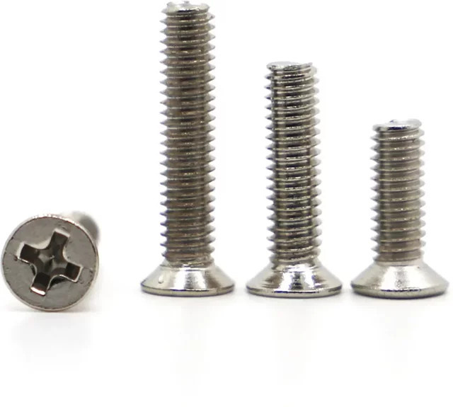 SZSHIYOU Senkkopf Kreuzschlitzschrauben vernickelt Silber M1,2 bis M4 mit Längen von 3 bis 30 mm - Bild 1