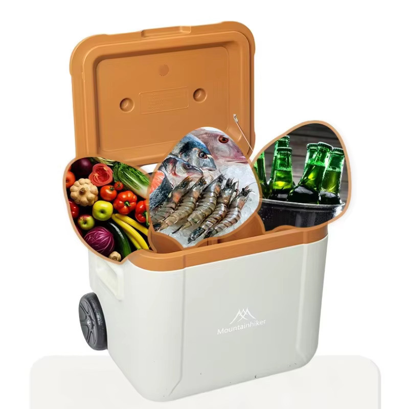 MOUNTAINHIKER 52L Outdoor-Kühlbox mit Trolley-Rädern und Warmhaltefunktion - Bild 4