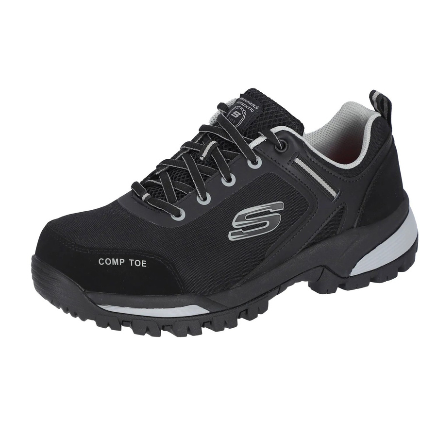Skechers Sicherheitsschuhe Strigax Gatlon Herren S3 Leder Schwarz-Grau Größe 46 - Bild 2
