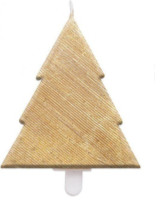 Scrapcooking Weihnachtsdekorationskerze Tannenbaum in Gold aus Wachs - Bild 1