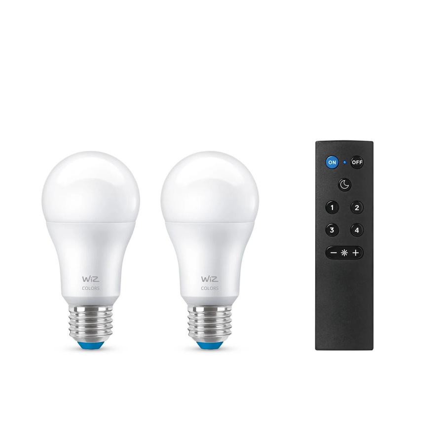 WiZ LED-Leuchtmittel E27 A60 RGB Weiß 8,5 W 806 lm 2 Stück - Bild 2