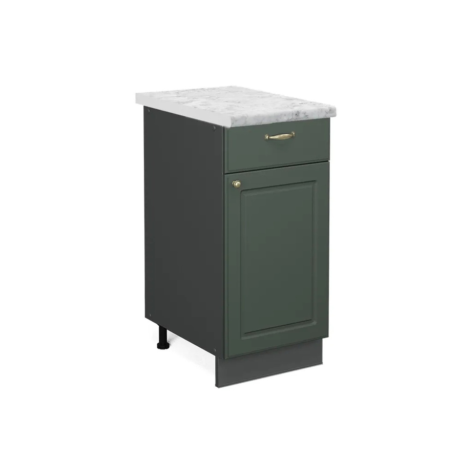 Vicco Küchenunterschrank Fame-Line Landhaus Stil in Grün-Gold und Anthrazit mit Soft-Close-Türen, B: 40 cm, H: 82 cm, T: 60 cm - Bild 2