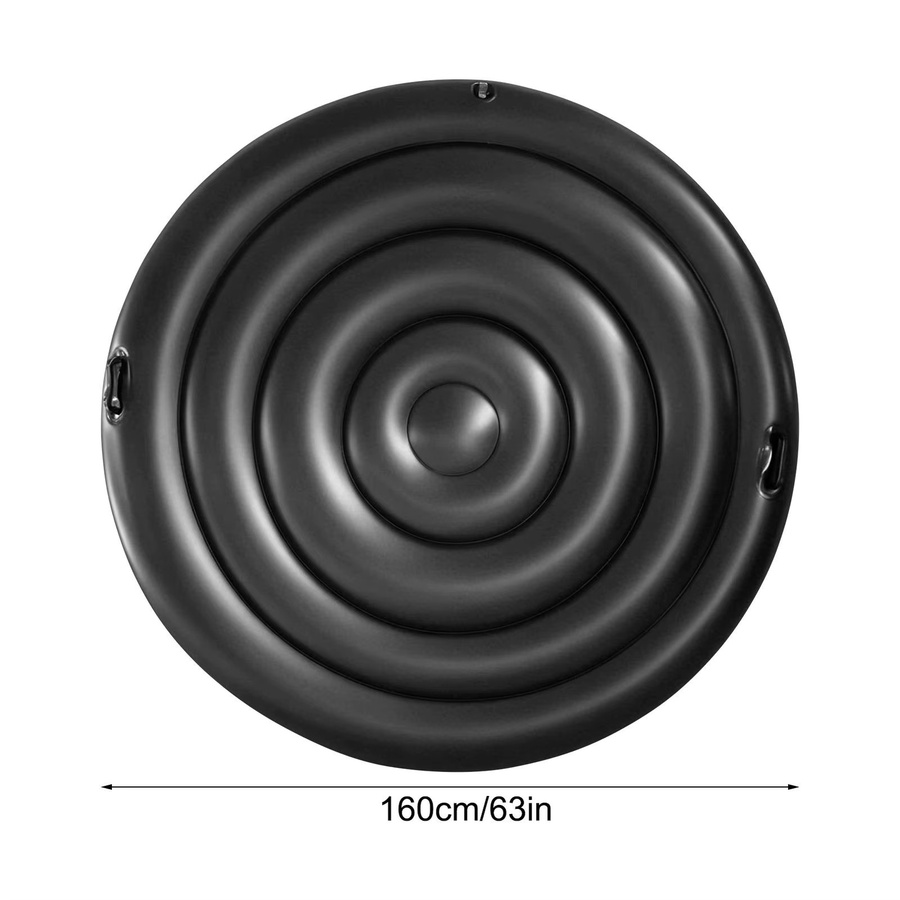 Aufblasbare Whirlpool-Abdeckung in Schwarz, runde Dome-Abdeckung für Outdoor-Whirlpools und Badewannen, Durchmesser: 160 cm - Bild 6