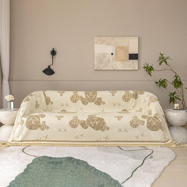 Super Six Sofaüberwurf aus Samt mit Tiermotiv, Staubdichte Sofa-Decke für das Wohnzimmer, Breite: 180 cm, Tiefe: 130 cm - Bild 1