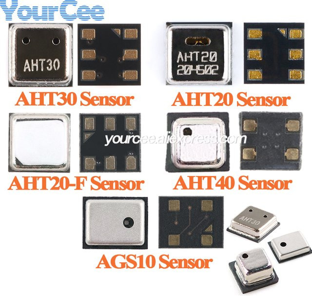 Your Cee Digitaler Temperatur- und Feuchtigkeitssensor-Chip AGS10 Luft-Gas-Sensor IC mit I2C/IIC Ausgang in Silber - Bild 1