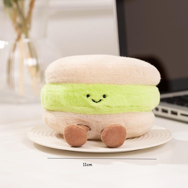 Yiran toy Frankreich Dessert Plüschpuppe, Eiertörtchen Macaron Madeleine, Plüschtier - Bild 1