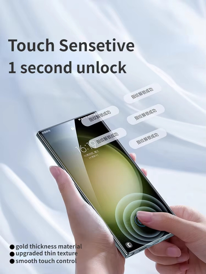 SmartDevil Mikrokristalliner Displayschutz für Samsung S26, S23 Ultra und S22 Ultra, transparent, weicher Film mit vollständiger Abdeckung - Bild 3