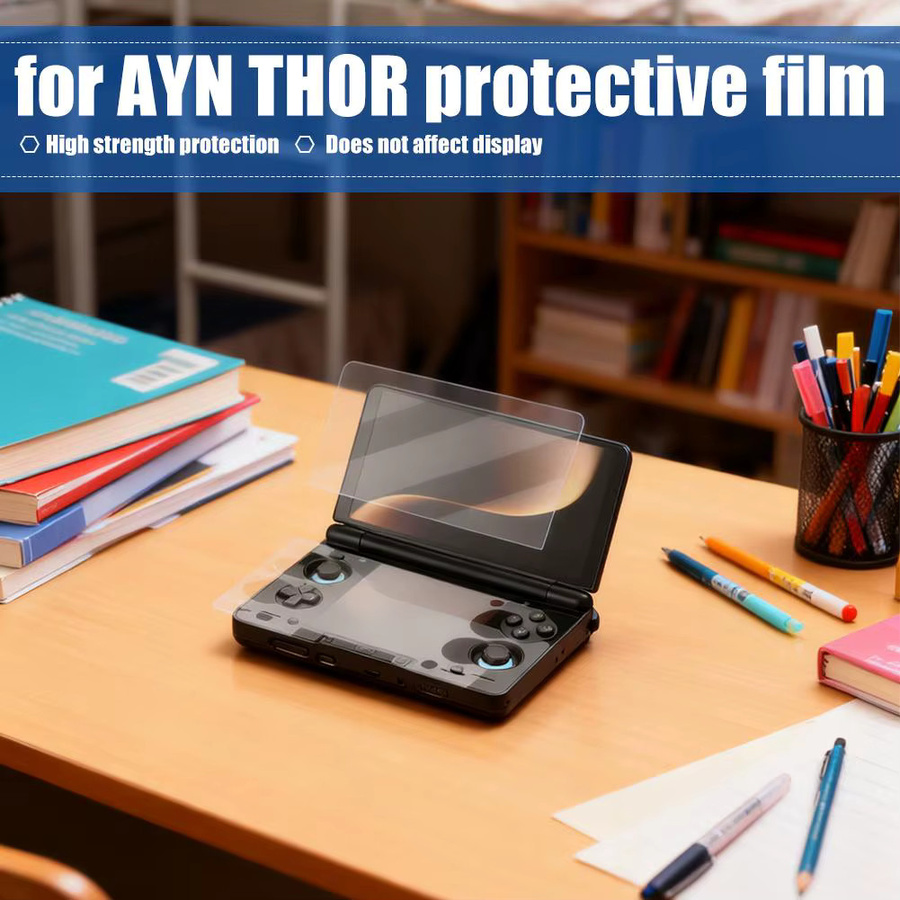 AYN THOR Displayschutzfolie aus gehärtetem Glas, transparent, Dual-Screen-HD-Glas für Spielzubehör - Bild 2