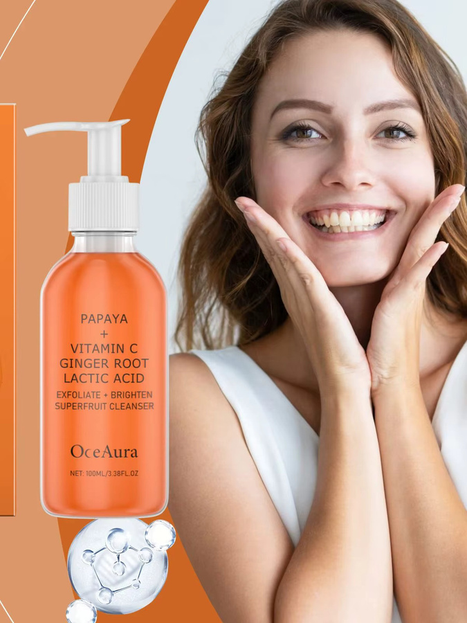 OceAura Papaya Face Wash Reiniger, für normale Haut, Unisex - Bild 3