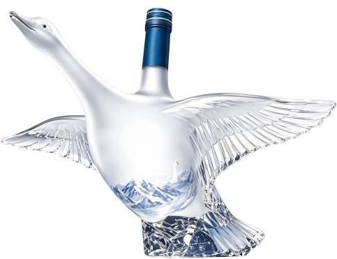 Fungogo Whiskey-Karaffe aus Glas in Gänse-Vogelform, weißes 3D-Spirituosenflaschen-Display für deine Bar - Bild 1