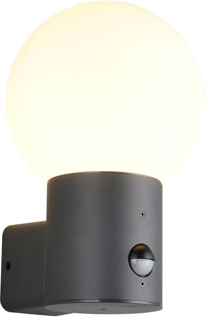 Trio LED-Wandleuchte Mures Anthrazit mit Bewegunsmelder aus Aluminium und Glas, B: 28 cm, T: 18 cm, H: 19,5 cm - Bild 1