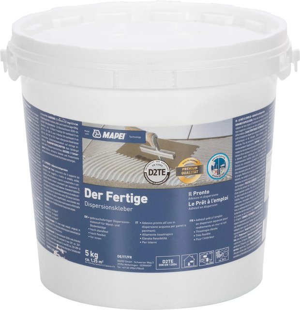 Mapei Dispersionskleber Weiß 5 kg - Bild 1