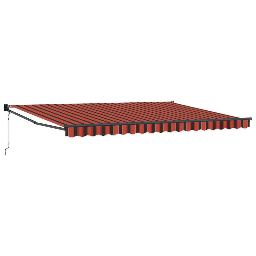 vidaXL Markise mit klappbaren Armen in Orange und Braun, B/T/H: 450 x 300 x 165 cm - Bild 2