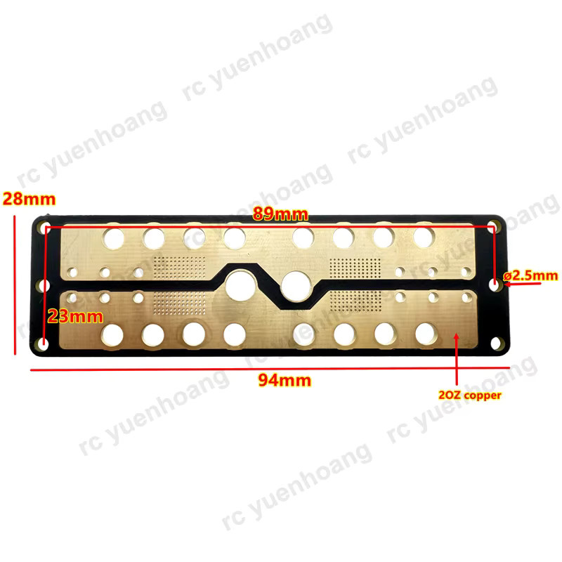 YUENHOANG Power Verteilerplatine PCB Board mit XT30-M und XT90-M Steckern sowie 3,5mm Bananenstecker für Multi-Achsen Drohnen, Multicolor - Bild 3