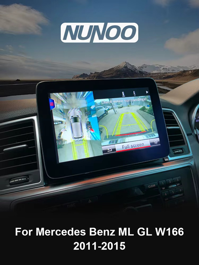 Nunoo 9 Zoll Drahtloser CarPlay Bildschirm für Mercedes Benz ML GL GLE Klasse mit Android Auto, GPS und Bluetooth, Schwarz - Bild 6