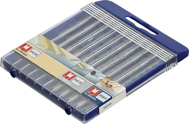 LUX-TOOLS Stichsägeblatt-Set HCS mit U-Schaft für Holz, Kunststoff und Metall in Blau - Bild 1