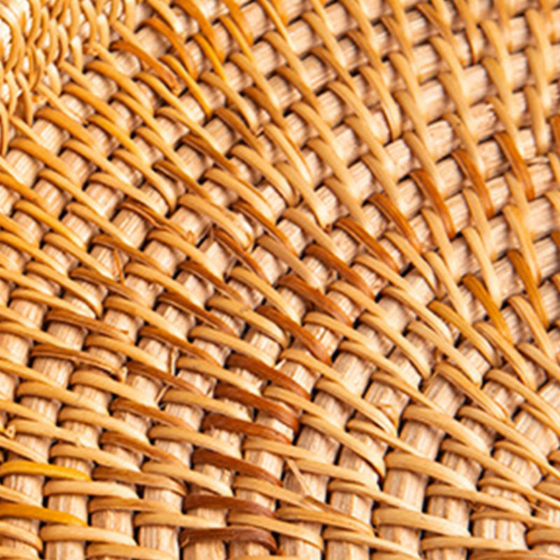 Handgewebte runde Servierschale aus Rattan von CosyHome in Braun mit Durchmesser: 22 cm - Bild 6