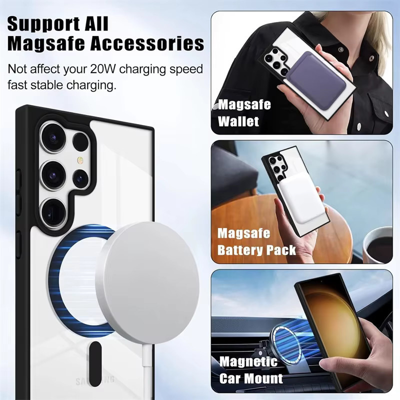 Transparente magnetische Schutzhülle für Samsung Galaxy S25 von OLPAY mit MagSafe-Kompatibilität - Bild 2