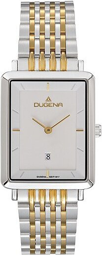 Dugena Damenuhr, Quarz, Edelstahl, Silber, Eckig, 5 ATM - Bild 1