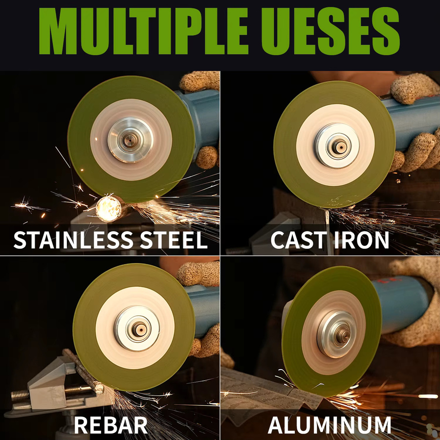 SI FANG Harz-Trennscheiben für Winkelschleifer, 10 Stück, grün, Durchmesser: 125 mm, faserverstärkt für Metall und Edelstahl - Bild 6